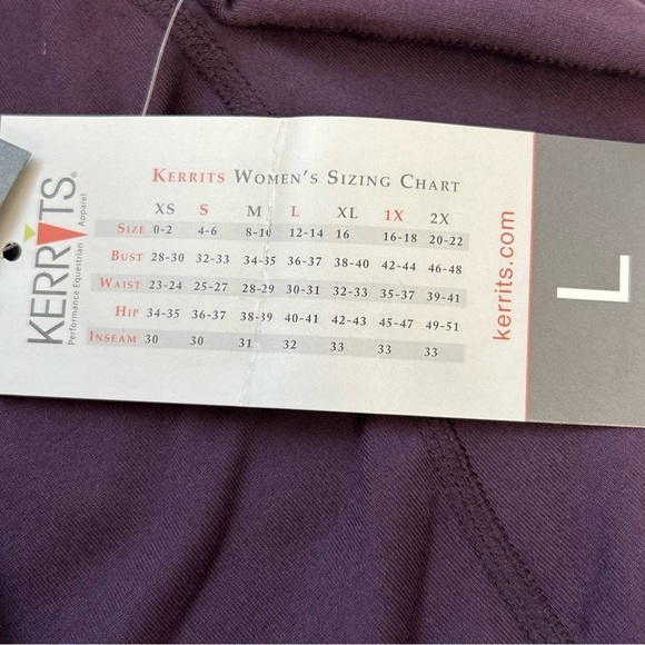 KERRITS/ Equestrian Apparel/ NWT/ Purple Mock Neck/ Riding Top/ L - Picture 9 of 10